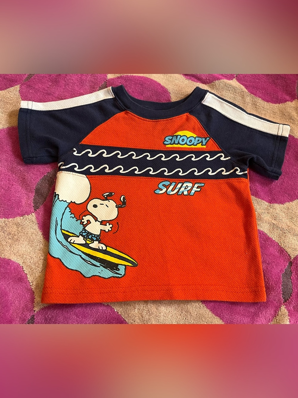 Vtg/Retro Y2K Snoopy Surf Toddler TShirt 24 months